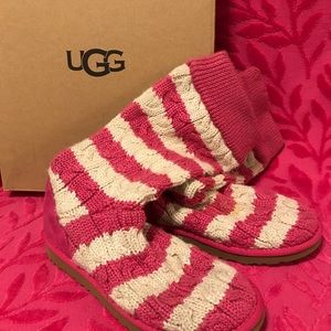 Ugg crochet/sweater boots